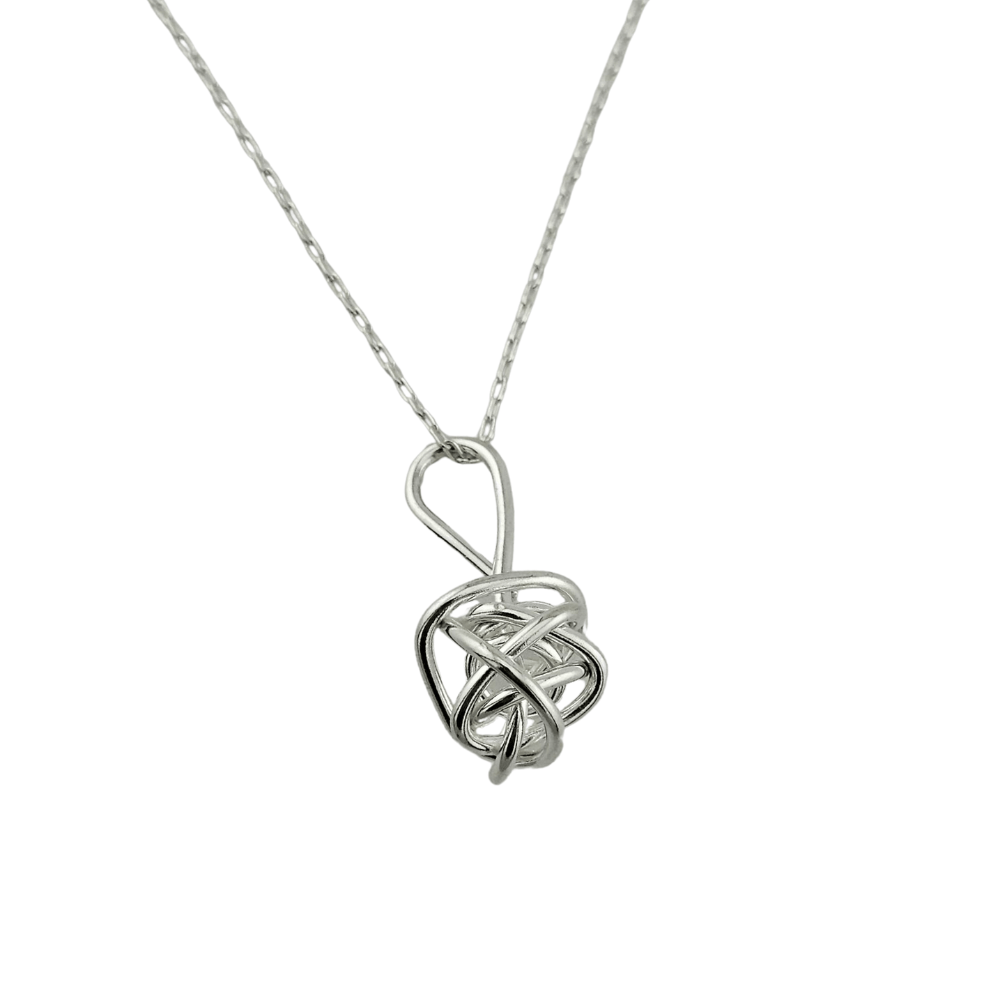 Jaclyn Nicole Silver Winding Knot Necklace