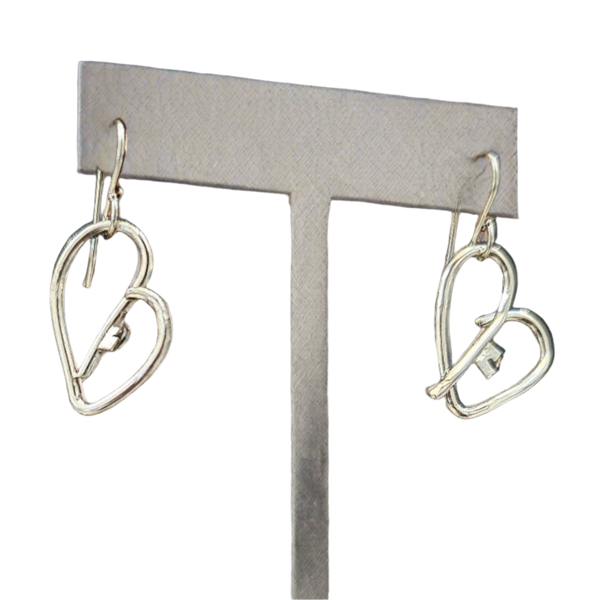 Self love key earrings in sterling silver