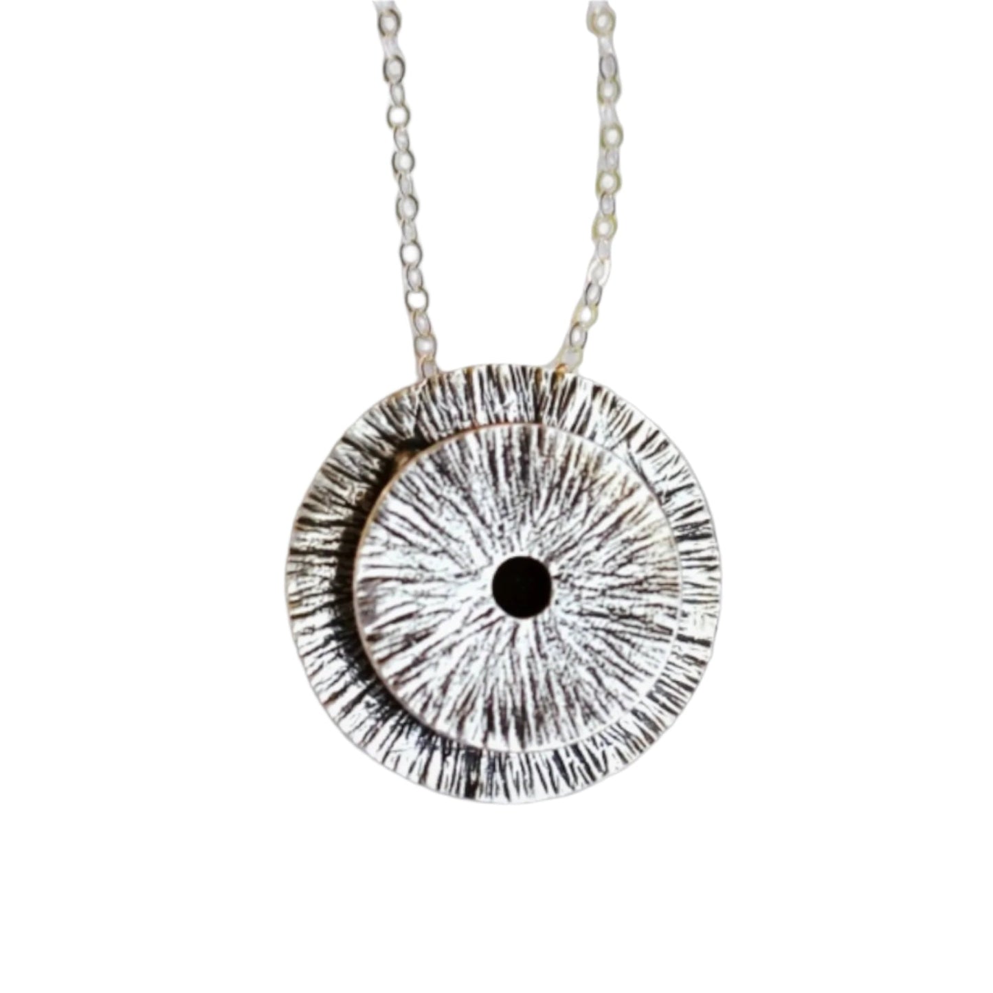 Jaclyn Nicole sterling silver pendant manifestation necklace on white background