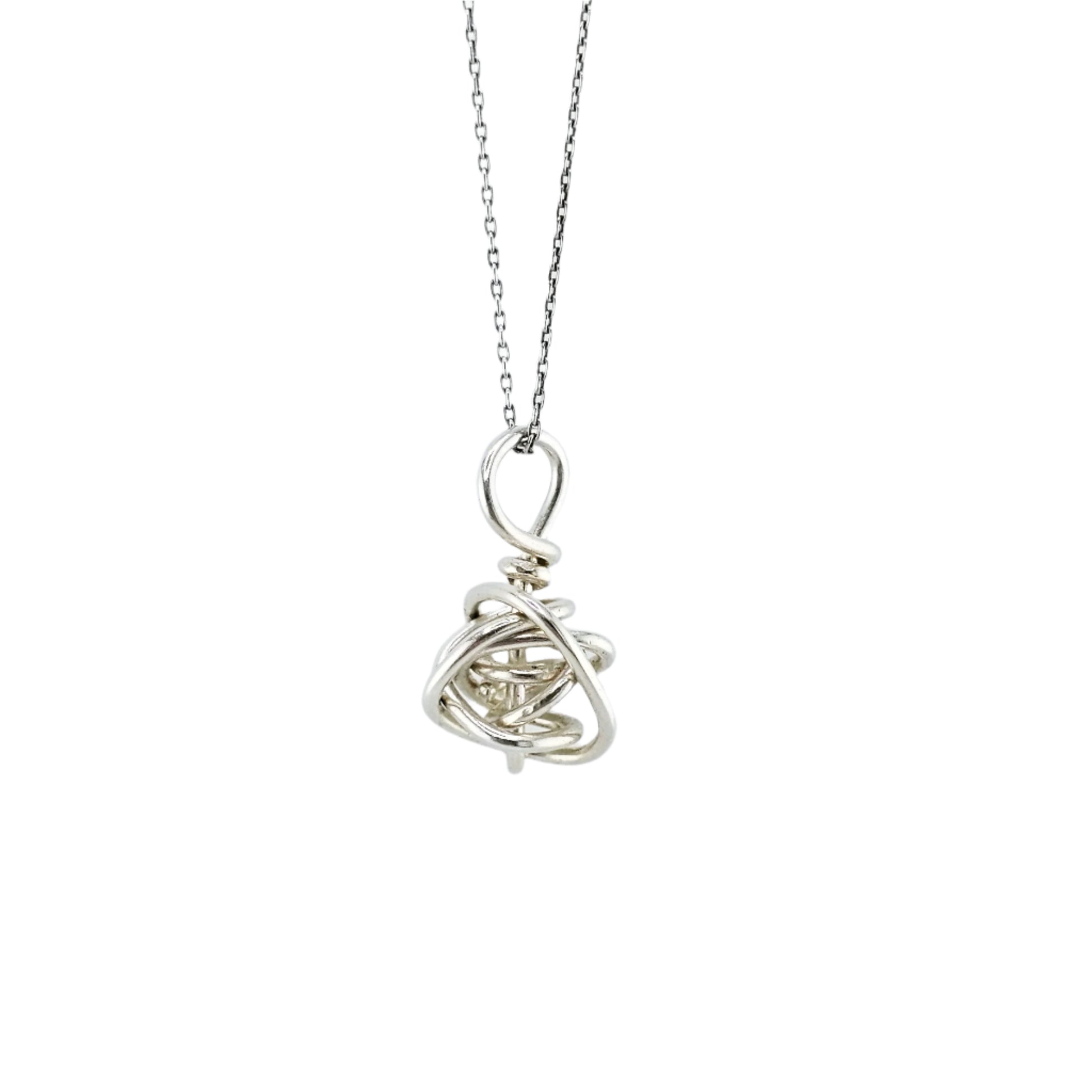 Jaclyn Nicole Silver Winding Knot Necklace