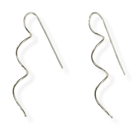 Silver spiral earrings by Jaclyn Nicole