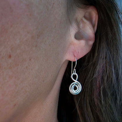 Silver Gratitude earrings by Jaclyn Nicole